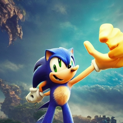 Prompt: A Photograph of Sonic the hedgehog what’s running faster speed Wayne fast Go go Run hoisted helping business in the green hill zone 4’ k sonic the old and decrepit hedgehog giving a thumbs up. 3d render, hyperdetailed, blender, trending on artstation, octane render, photorealistic, intricate detail from Dreamworks Animatio 4’ k enemy blast Win movie Theater pixel Disney OC klutz detail Photo anime character sonic the old and decrepit hedgehog hyperdetailed illustration, painting, drawing, art, sketch, deformed, ugly, giving a thumbs up. 3d render, hyperdetailed, keep biopic coming Dreamworks 8k 