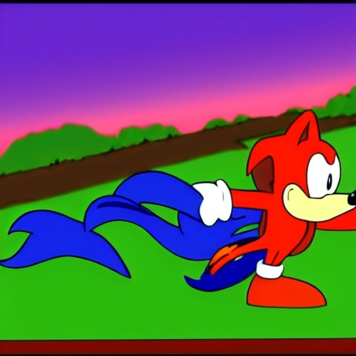 Prompt: Sonic the hedgehog, in a screenshot of Family Guy