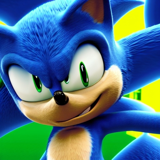 Prompt: A Photograph of Sonic the hedgehog what’s running faster speed Wayne fast Go go Run hoisted helping business in the green hill zone 4 from Dreamworks Animatio 4’ k 3D enemy  blast Win movie Theater pixel Disney OC klutz detail Photo anime character