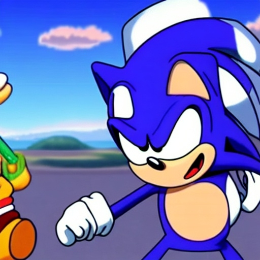 Prompt: Sonic Family guy a rise fake really weird ( 2 5 7 8 )