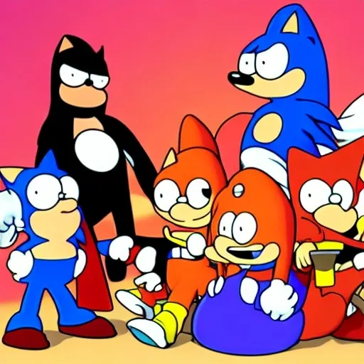 Prompt: Sonic Family guy from Peter griffin Nowhere 4 down OC from friends with free house photograph