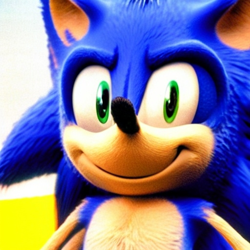 Prompt: Sonic the hedgehog, realistic, kodak photograph