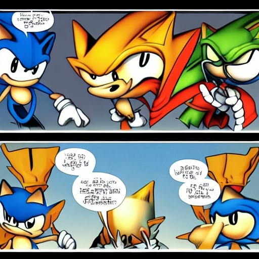 Prompt: Sonic gets trolled image panel