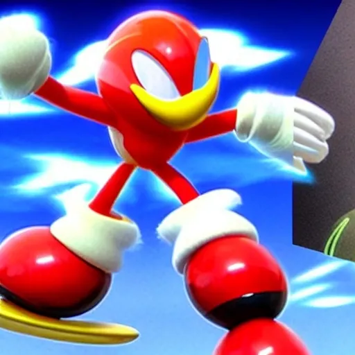 Prompt: Eggman Robotnik & Super Sonic the Hedgehog battle with Sonic what so about the character mushroom Egg