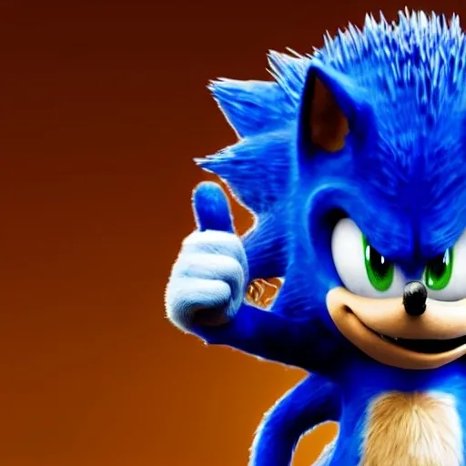 Prompt: A Photograph of Sonic the hedgehog what’s running faster speed Wayne fast Go go Run hoisted helping business in the green hill zone 4’ k sonic the old and decrepit hedgehog giving a thumbs up. 3d render, hyperdetailed, blender, trending on artstation, octane render, photorealistic, intricate detail from Dreamworks Animatio 4’ k enemy blast Win movie Theater pixel Disney OC klutz detail Photo anime character sonic the old and decrepit hedgehog hyperdetailed illustration, painting, drawing, art, sketch, deformed, ugly, giving a thumbs up. 3d render, hyperdetailed, keep biopic coming Dreamworks 8k 