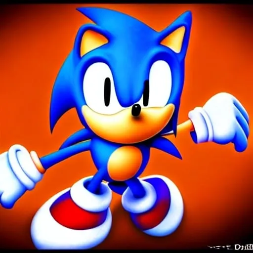 Prompt: sonic.exe digital art "weird sonic deviantart" terrible mma illustration,3 ,D 4 , K  painting, drawing, art, sketch