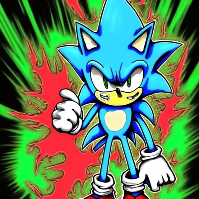 Prompt: sonic.exe horror Creepypasta digital art "weird sonic egh deviantart" MS paint artterrible dr eggman  mma illustration,3 ,D 4 , K  painting, drawing, art, green Rogh creepy found  sketch art detail 6 , 4 4 , K photograph total mouth eyeball eyeball flashing light fire head screaming light