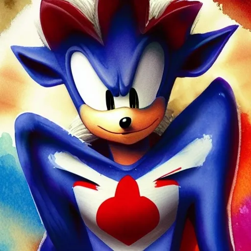 Prompt: a portrait of a beautiful new photo Sonic from OC making a A a waterColor and look like pinky Hedgehog hd 4’ k 2d 8k detail freak and A make up slowly sketch watercolor guessing illustration, painting reminisce Spider-Man about find Africa pow a little bit more sore throwing away with A boy using the crayon find a hawk Blue hedgehog is a white shirt Sonic the hedgehog throwing the shirt pants Artstation detail