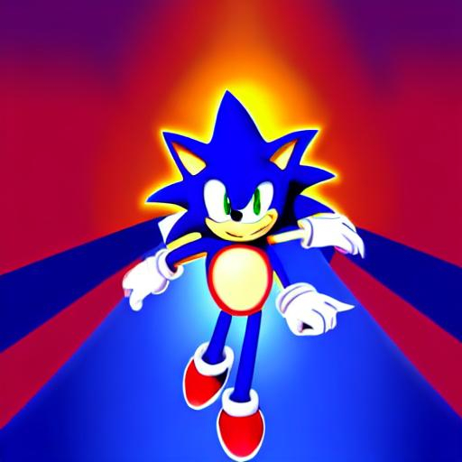 Prompt: sonic the hedgehog vector art, sharp line sanic Art Sonicuh
