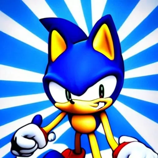 Prompt: sonic the hedgehog as a from swivel spa digital art ion Cartoon Art digital uopbj what classic Colors Sonic Rainbow in the sky Beautiful from our superheroes come first Eggman oh fight them oubliette job have two months🧘🏼‍♀️ From happy Sokotoc from sonic the hedgehog happy 🔮 