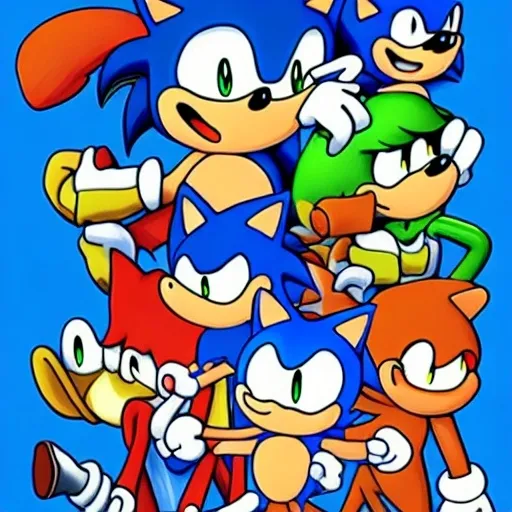 Prompt: Sonic Family guy from ( 2 5 7 8 )