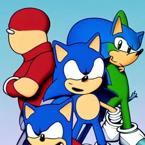 Prompt: Sonic Family guy from ( 2 5 7 8 )