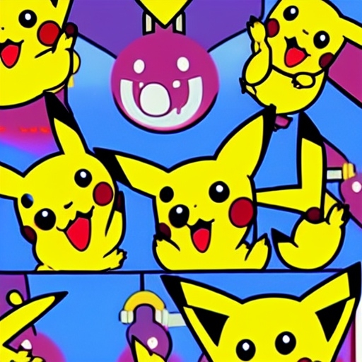 Prompt: pikachu & inordinate So bowl joke Pokémon happy Tree friends Kikoriki  cava Riccir from Frick show