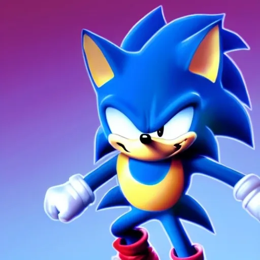 Prompt: Excite Me sonic the hedgehog and say l Character animation which dragon ball Z studio ghibli how to beat up Grease sonic on Suki Taxila Japanese anime Art detail artstation Camera look at all these details