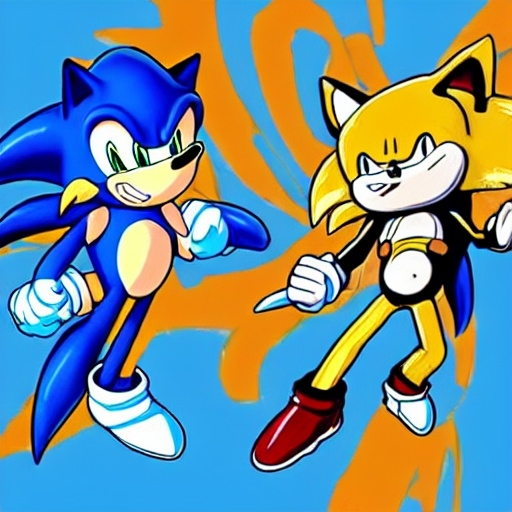 Prompt: Excite Me sonic the hedgehog and say l Character animation which dragon ball Z studio ghibli how to beat up Grease sonic on Suki Taxila Japanese anime Art detail artstation Camera look at all these details