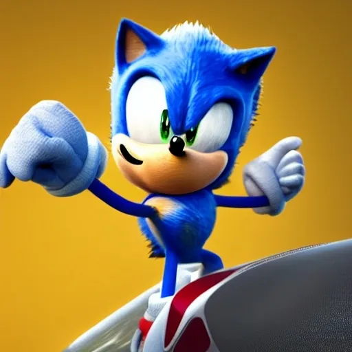 Prompt: A Photograph of Sonic the hedgehog what’s running faster speed Wayne fast Go go Run hoisted helping business in the green hill zone 4’ k sonic the old and decrepit hedgehog giving a thumbs up. 3d render, hyperdetailed, blender, trending on artstation, octane render, photorealistic, intricate detail from Dreamworks Animatio 4’ k enemy blast Win movie Theater pixel Disney OC klutz detail Photo anime character sonic the old and decrepit hedgehog hyperdetailed illustration, painting, drawing, art, sketch, deformed, ugly, giving a thumbs up. 3d render, hyperdetailed, keep biopic coming Dreamworks 8k 