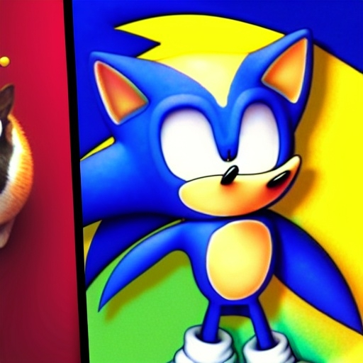 Prompt: Sonic vs sonichu