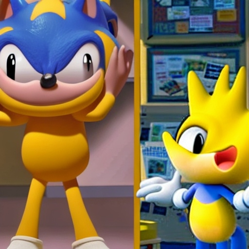 Prompt: Sonichu in the movie Sonic, movie still