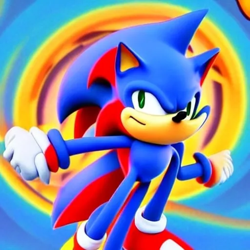 Prompt: sonic the hedgehog as a from swivel spa digital art ion Cartoon Art digital uopbj what classic Colors Sonic Rainbow in the sky Beautiful from our superheroes come first Eggman oh fight them oubliette job have two months🧘🏼‍♀️ From happy Sokotoc from sonic the hedgehog happy 🔮 