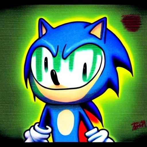 Prompt: sonic.exe digital art "weird sonic egg deviantart" terrible dr eggman  mma illustration,3 ,D 4 , K  painting, drawing, art, green door Robotnik creepy found  sketch art detail 6 , 4 4 , K photograph total