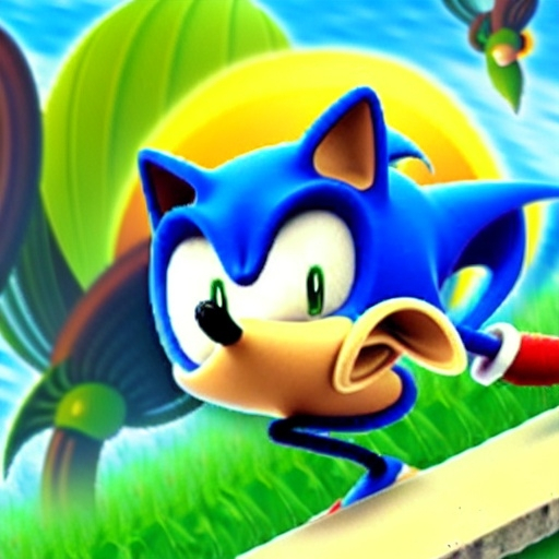 Prompt: Sonic Cute Hawaii cute baby hedgehog OC Green hill zone 1 Faster speed of on Art what’s his name Sonik The daBaby cute baby Siri honesty Courts