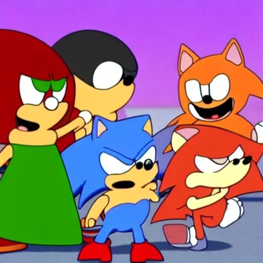 Prompt: Sonic Family guy a rise fake really weird ( 2 5 7 8 )