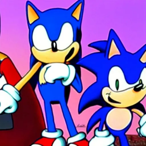 Prompt: Sonic Family guy from ( 2 5 7 8 )