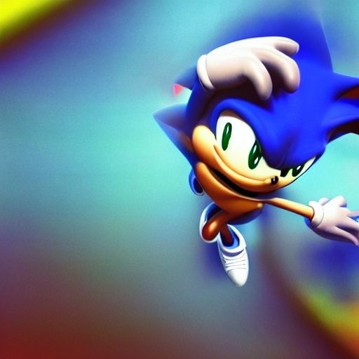 Prompt: A Photograph of Sonic the hedgehog what’s running faster speed Wayne fast Go go Run hoisted helping business in the green hill zone 4 from Dreamworks Animatio 4’ k 3D enemy  blast Win movie Theater pixel Disney OC klutz detail Photo anime character