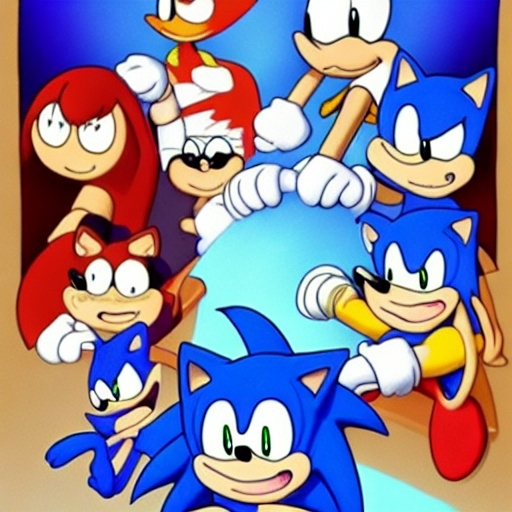 Prompt: Sonic Family guy a rise fake really weird ( 2 5 7 8 )