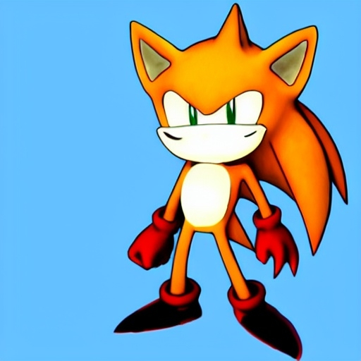 Prompt: Sonic OC, who's named Tonic the fox, photorealistic