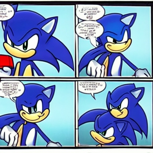 Prompt: Sonic gets trolled image panel