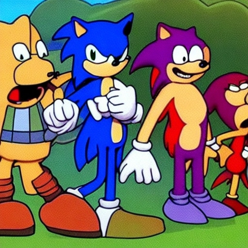 Prompt: Sonic Family guy from ( 2 5 7 8 )