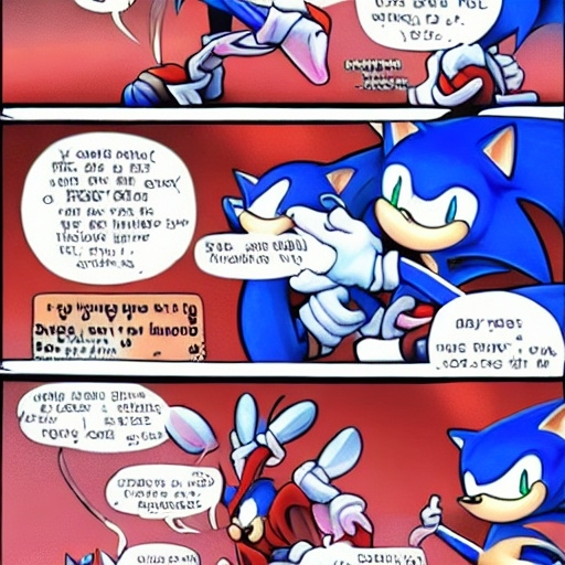 Prompt: Sonic gets trolled image panel