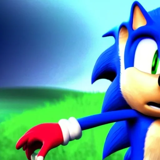 Prompt: A Photograph of Sonic the hedgehog what’s running faster speed Wayne fast Go go Run hoisted helping business in the green hill zone 4 from Dreamworks Animatio 4’ k 3D enemy  blast Win movie Theater pixel Disney OC klutz detail Photo anime character