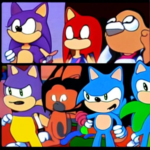 Prompt: Sonic Family guy a rise fake really weird ( 2 5 7 8 )