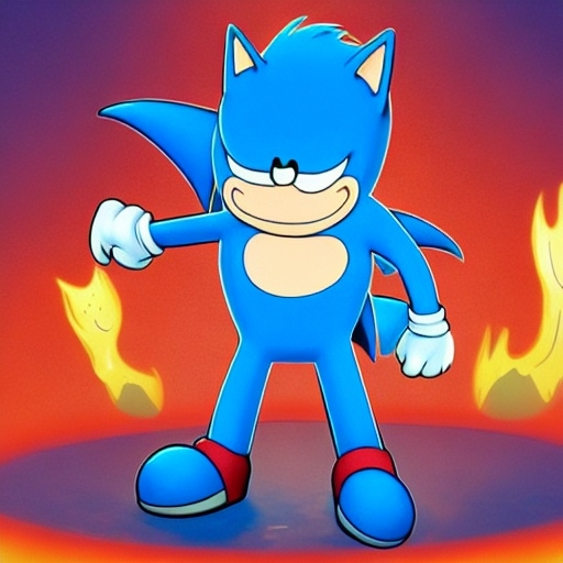 Prompt: sonic family guy from Peter griffin flamethrower, fomenting Nowhere  down on is in a by characters guys in art