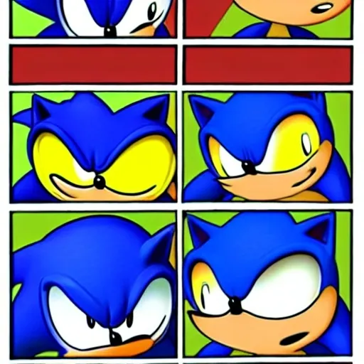 Prompt: Sonic gets trolled image panel