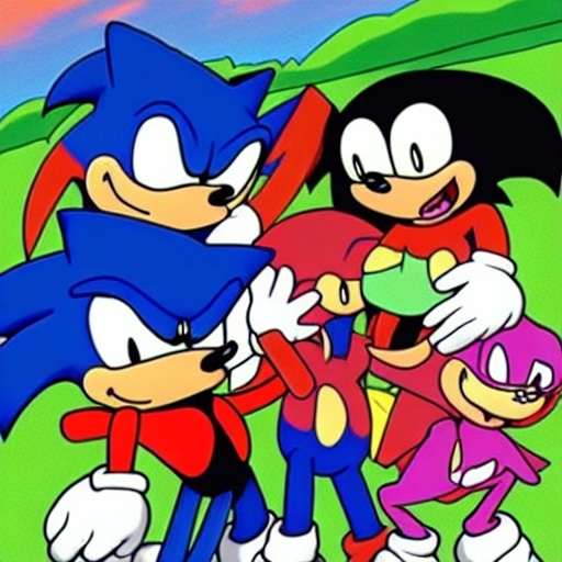 Prompt: Sonic Family guy from ( 2 5 7 8 )