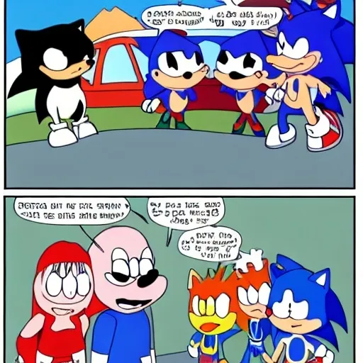 Prompt: Sonic Family guy from ( 2 5 7 8 )