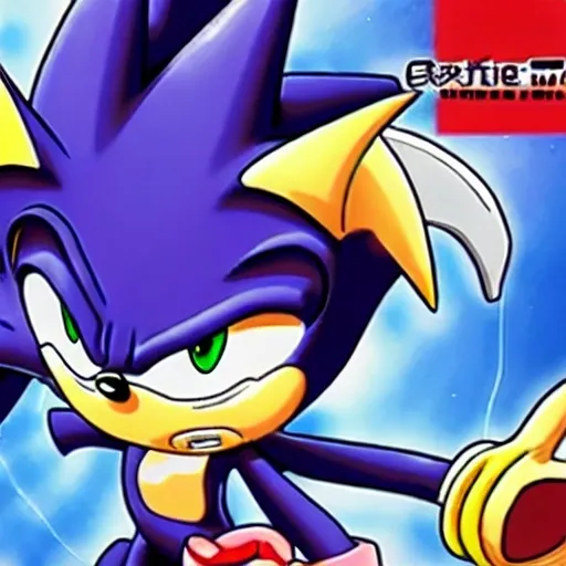 Prompt: Excite Me sonic the hedgehog and say l Character animation which dragon ball Z studio ghibli how to beat up Grease sonic on Suki Taxila Japanese anime Art detail artstation Camera look at all these details