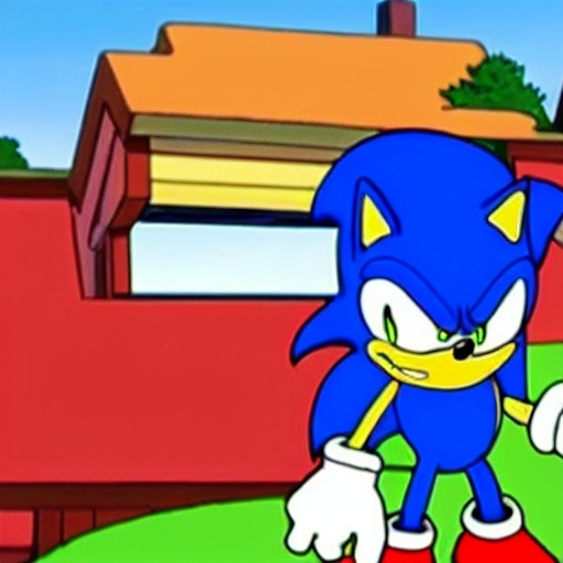 Prompt: Sonic Family guy from ( 2 5 7 8 )