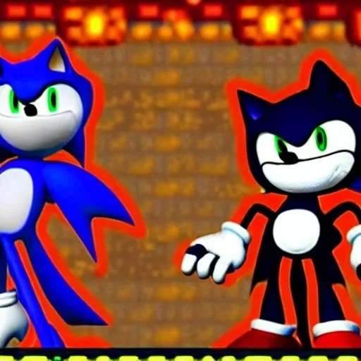 Prompt: And Sonic weird 2001:nightmare creepy found Creepypasta