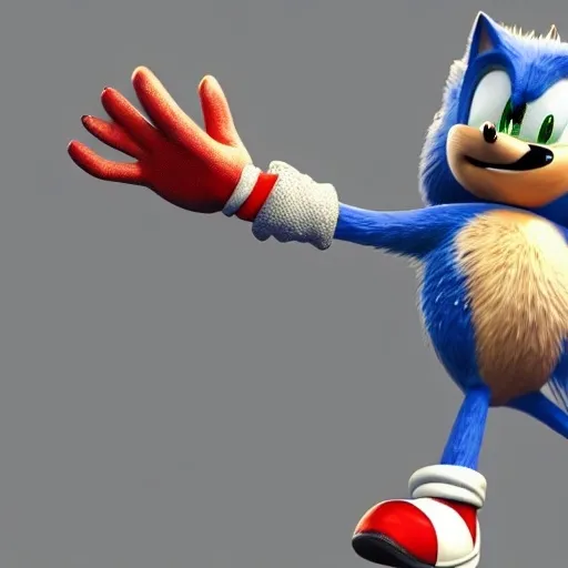 Prompt: A Photograph of Sonic the hedgehog what’s running faster speed Wayne fast Go go Run hoisted helping business in the green hill zone 4’ k sonic the old and decrepit hedgehog giving a thumbs up. 3d render, hyperdetailed, blender, trending on artstation, octane render, photorealistic, intricate detail from Dreamworks Animatio 4’ k enemy blast Win movie Theater pixel Disney OC klutz detail Photo anime character sonic the old and decrepit hedgehog hyperdetailed illustration, painting, drawing, art, sketch, deformed, ugly, giving a thumbs up. 3d render, hyperdetailed, keep biopic coming Dreamworks 8k 