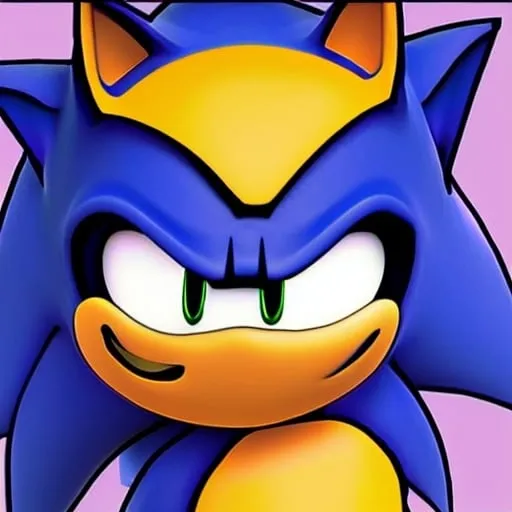 Prompt: sonic but with batman's head. cartoon. high quality. high fidelity.