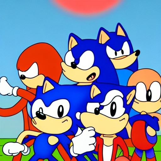 Prompt: Sonic Family guy a rise fake really weird ( 2 5 7 8 )