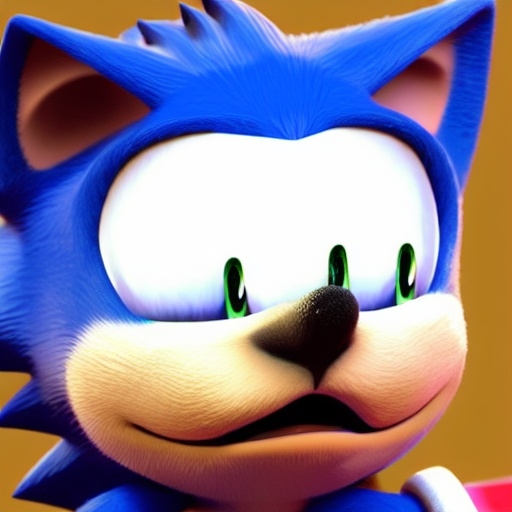 Prompt: pepe is sonic the hedgehog