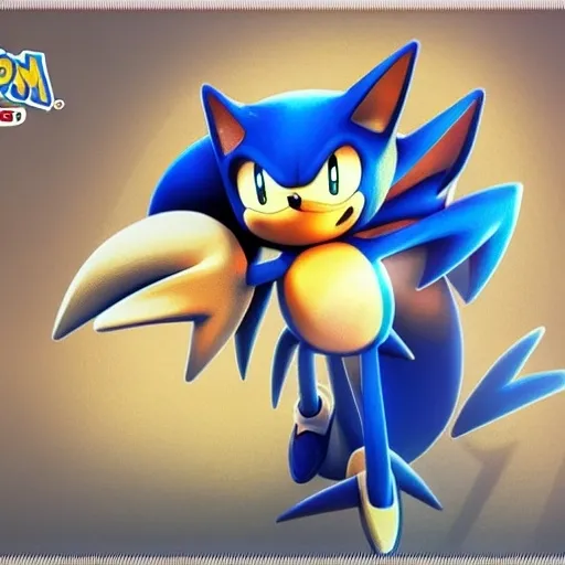 Prompt: Sonic Pokémon artstation Camera Art detail (Pokemon) hd style