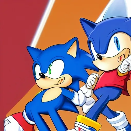 Prompt: Excite Me sonic the hedgehog and say l Character animation which dragon ball Z studio ghibli how to beat up Grease sonic on Suki Taxila Japanese anime Art detail artstation Camera look at all these details