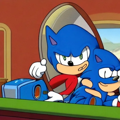 Prompt: Sonic Family guy from Peter griffin Nowhere 4 down OC from friends with free house photograph