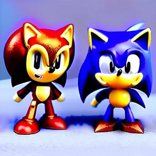 Prompt: opbv-opby klyo n Sonic cute kawaii Sonic mini play funko toy